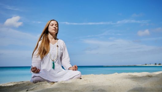 Meditating on Beach